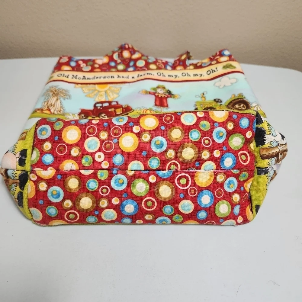 Handmade Old McAnderson Had a Farm Medium Tote |11Wx12Hx5D